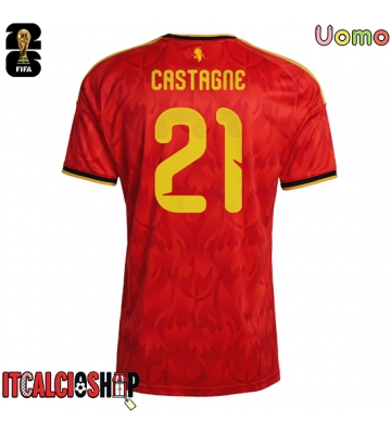 Belgio Timothy Castagne #21 Prima Maglia Mondiali 2026 Manica Corta